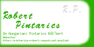 robert pintarics business card